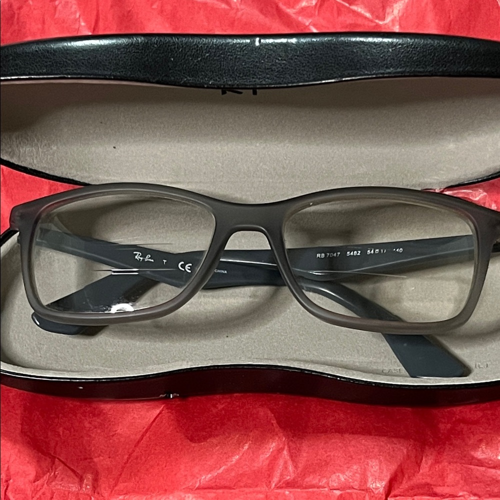 Ray-Ban Gray Rectangle Eyeglass Frames - image 4